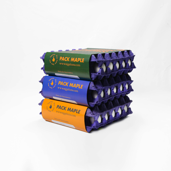 Pack White 3 Maple de Huevos Eggs Höns